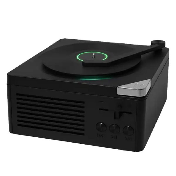 רמקול Bluetooth בעיצוב פטיפון רטרו עם תאורה מתחלפת